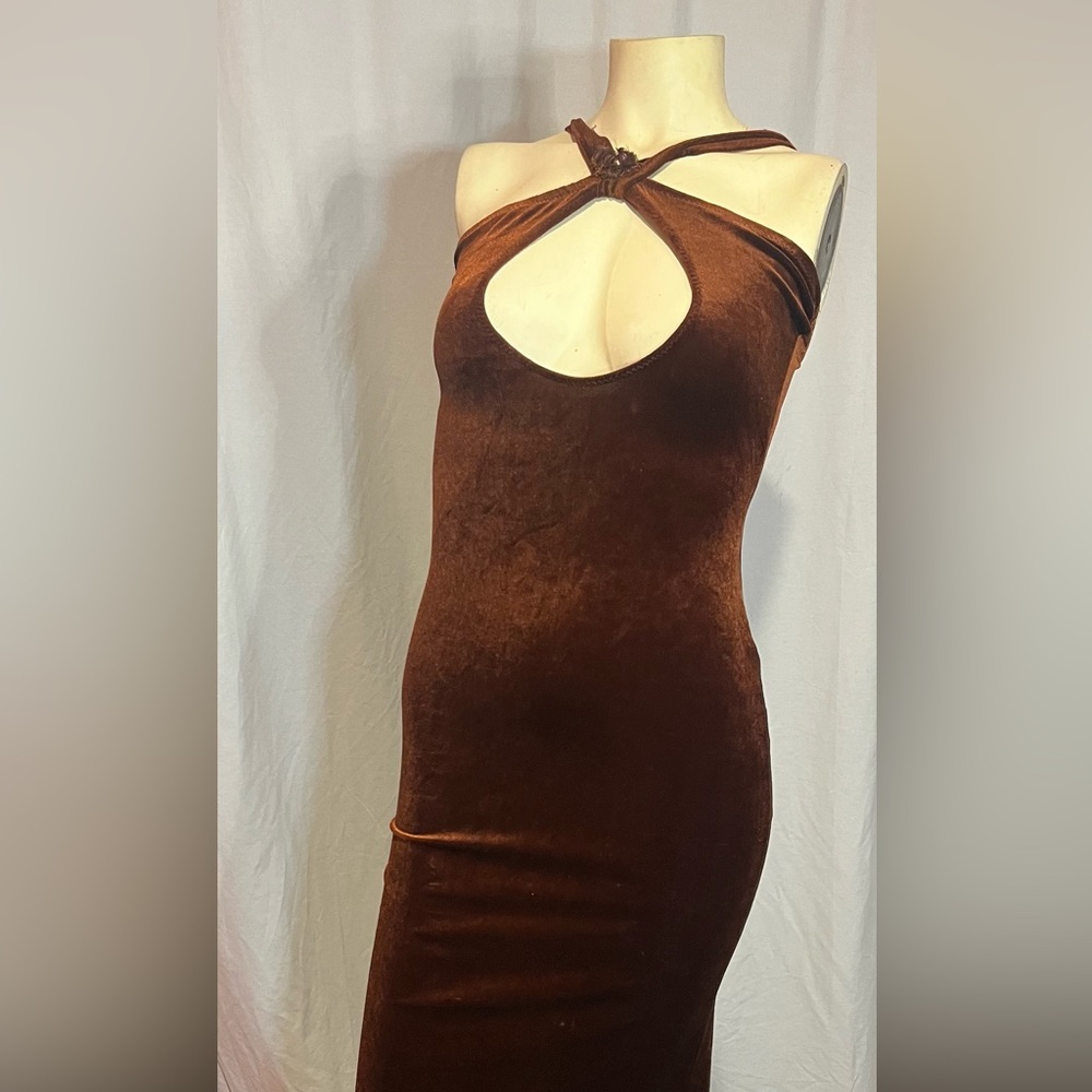 Full length gown for exotic dancings size small medium slit in back